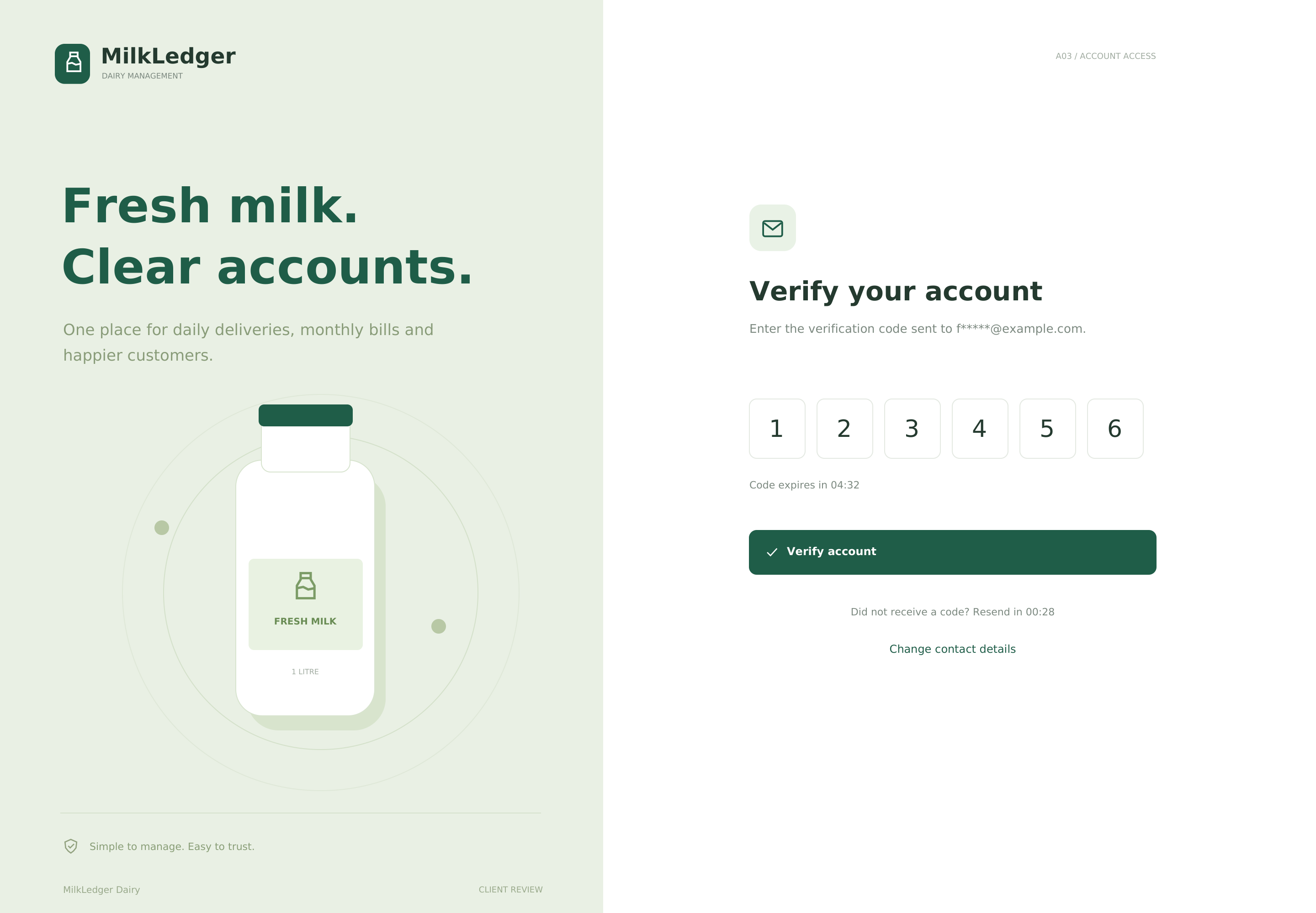 Verify your account