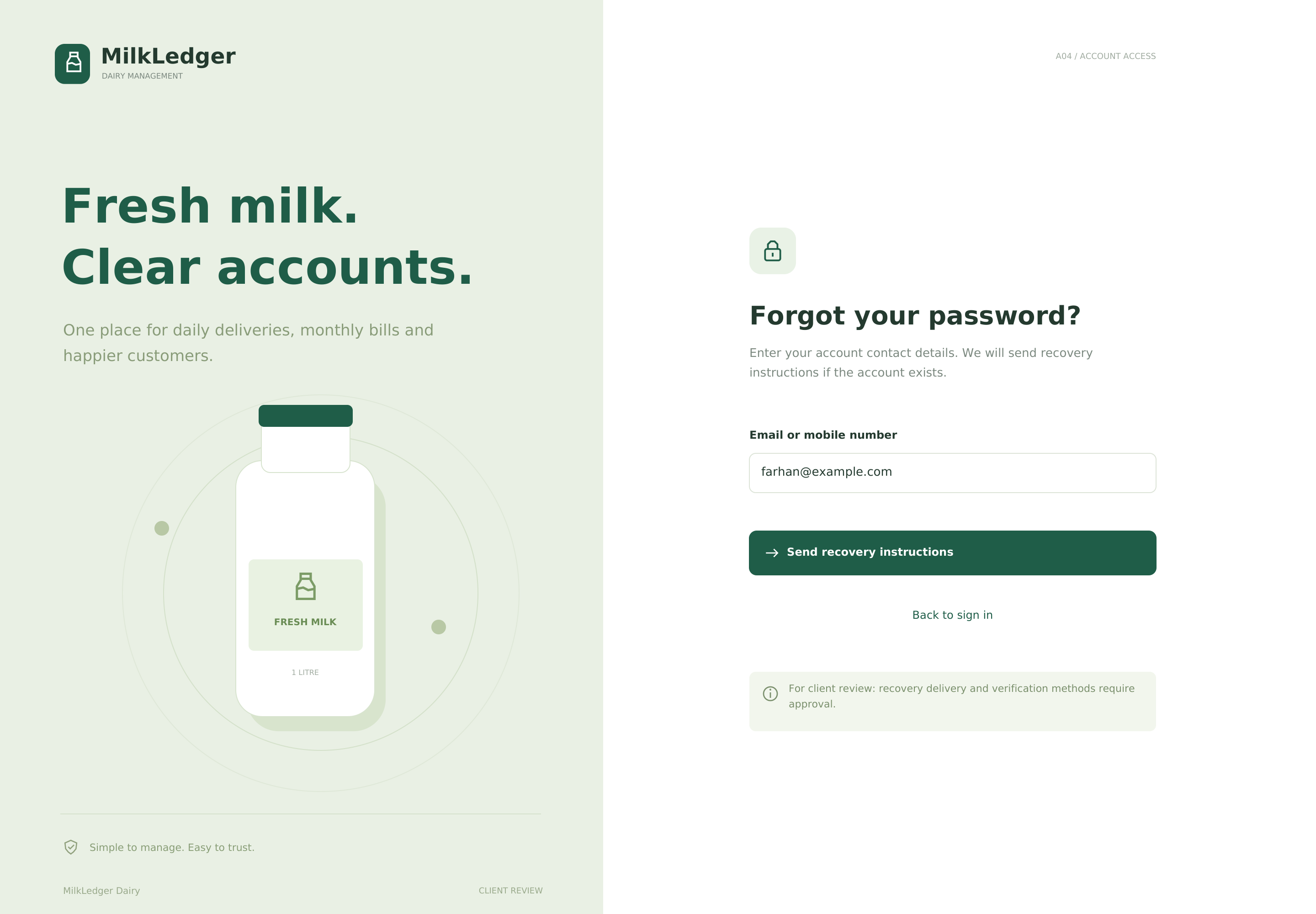 Recover your account