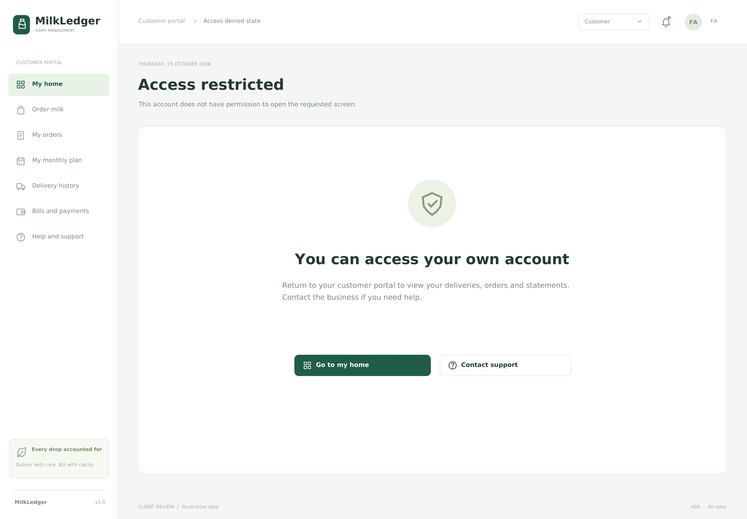 Access denied state